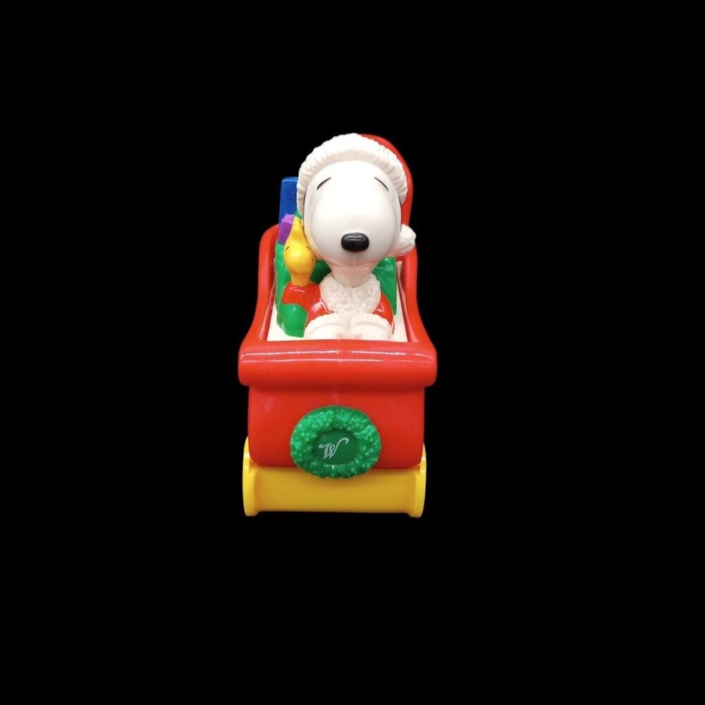 Vtg Peanuts Snoopy Ornament Lot of 9 Christmas Whitman's Candies Sleigh Bank - Picture 13 of 16